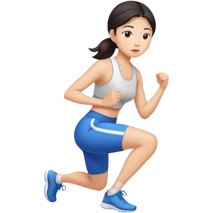 Asian girl exercising  emoji