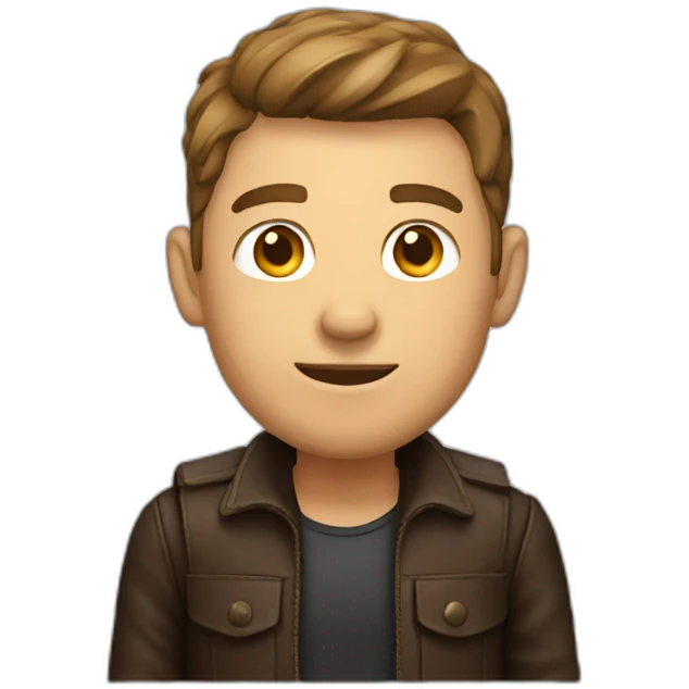 Man leather emoji