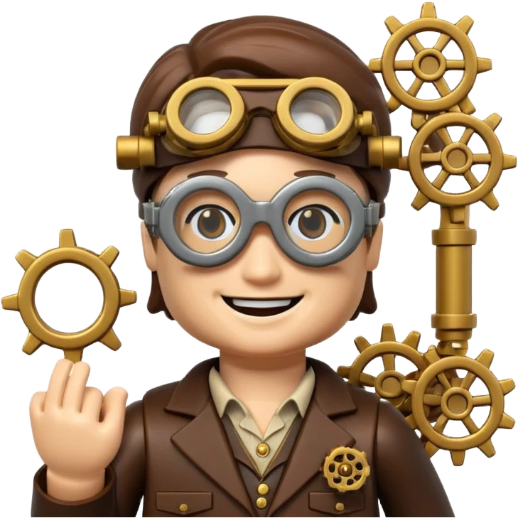 Steampunk Inventor lego toy emoji