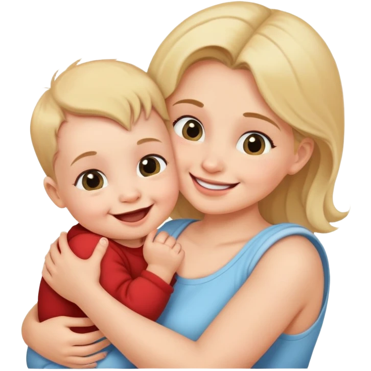 cute baby biting his mother's arm emoji