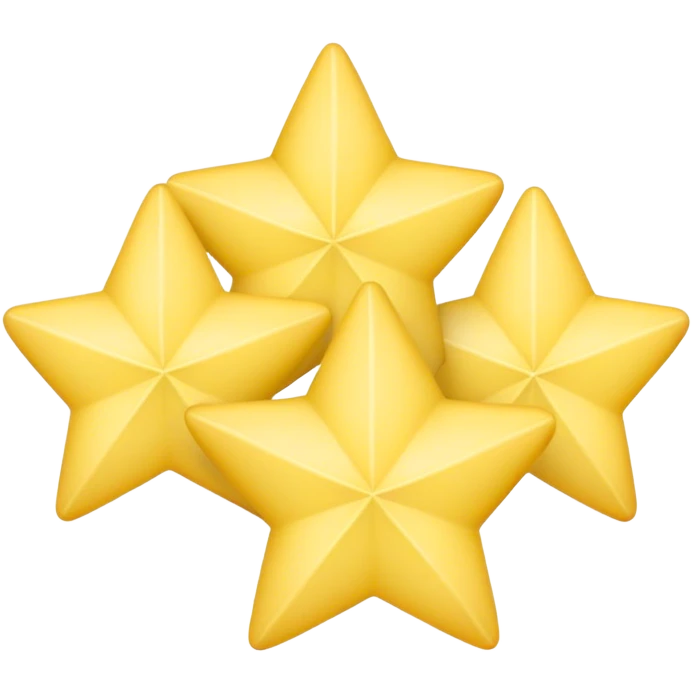 3 pastel yellow stars of different sizes emoji