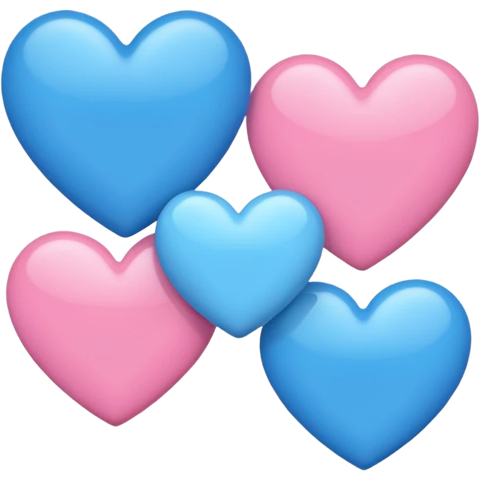 Pink or blue heart mixe emoji