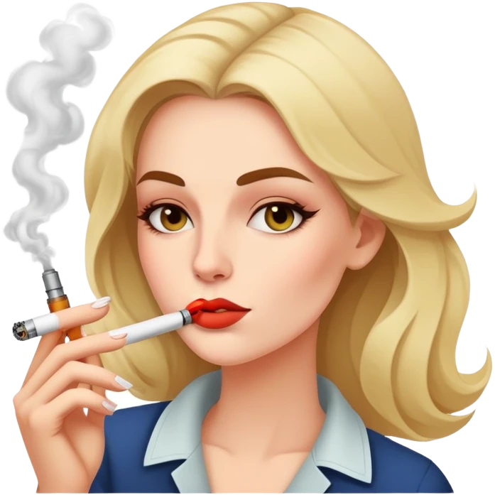 Women who is Smoking a vale  emoji