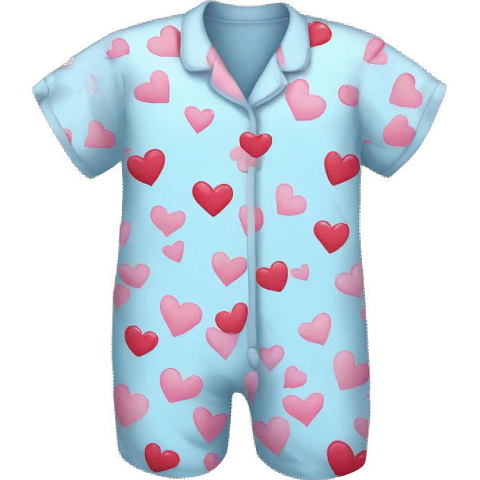 Pajamas with hearts on them  emoji
