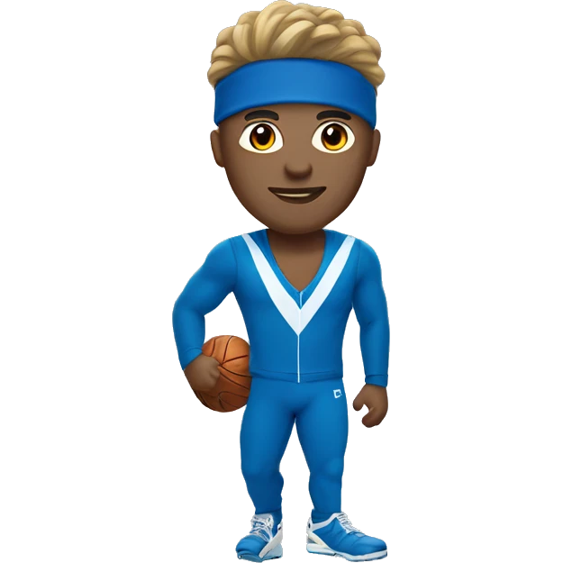 sport man in blue sport suit emoji