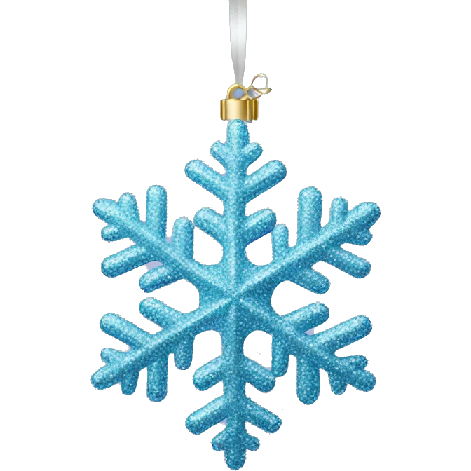 Glitter Snowflake Christmas bauble emoji