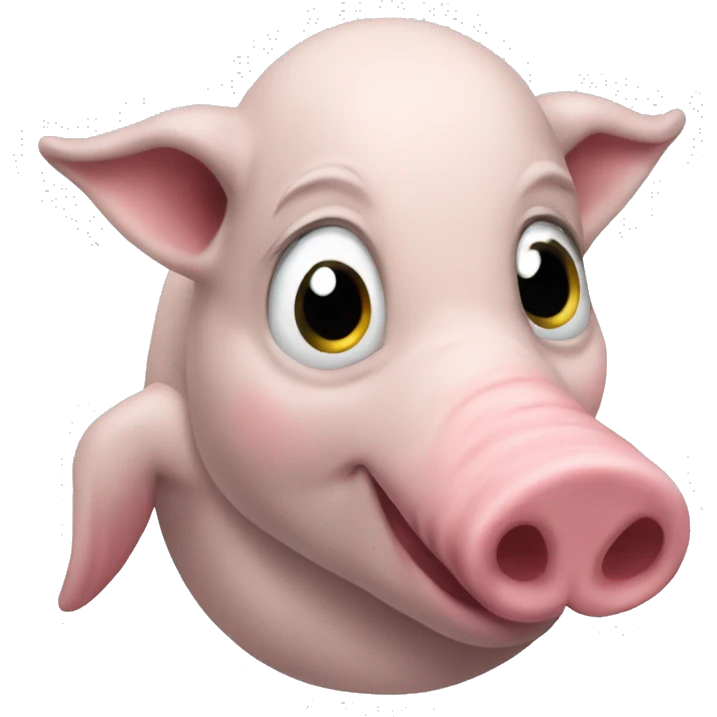 A delfin mixed with a pig emoji