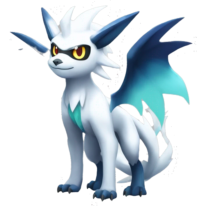 Edgy Cool Absol-Silvally-Vaporeon-Absol-Pokémon Full Body emoji