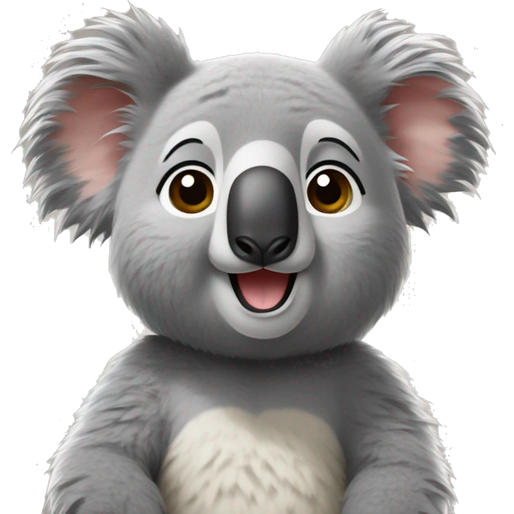 Un koala que tenga caracteristic as shuares  emoji