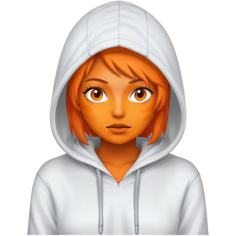 Orange woman hoddie  emoji
