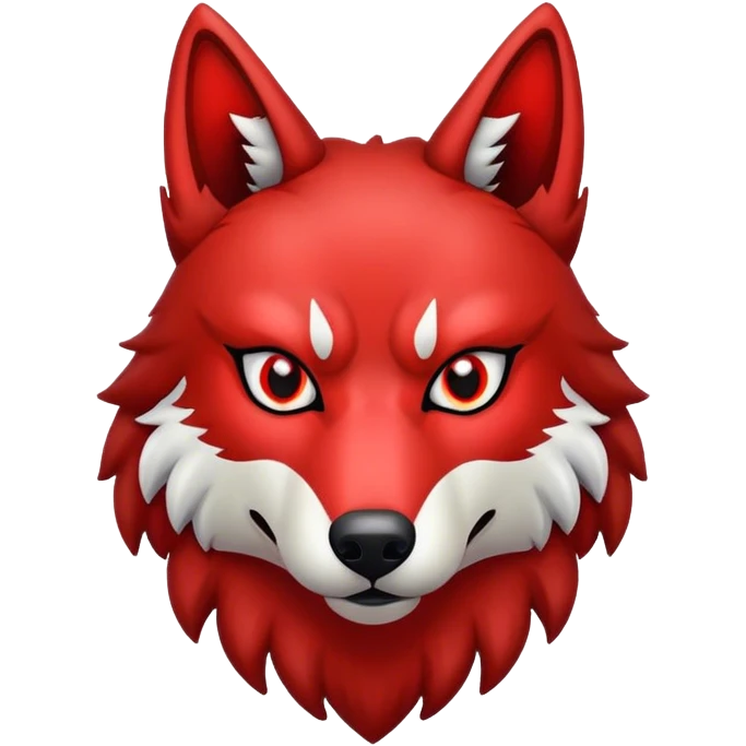 Evil Scary Red Wolf emoji