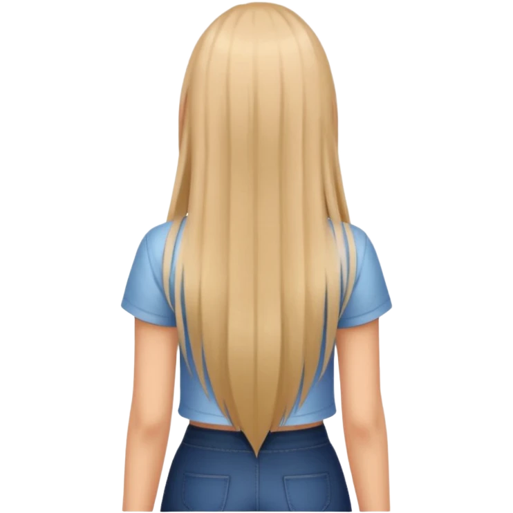 anonymous girl standing ,view from the back emoji