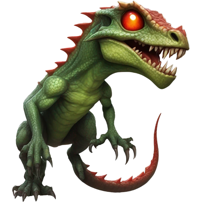 Realistic alien lizard demon emoji