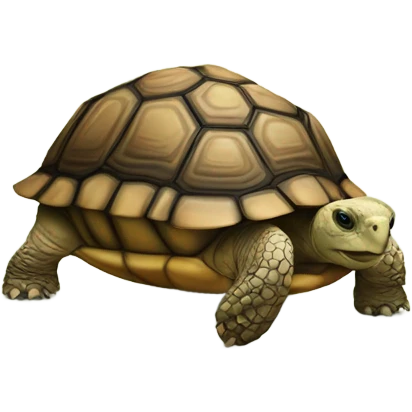 Tortoise with tea cup as a shell emoji