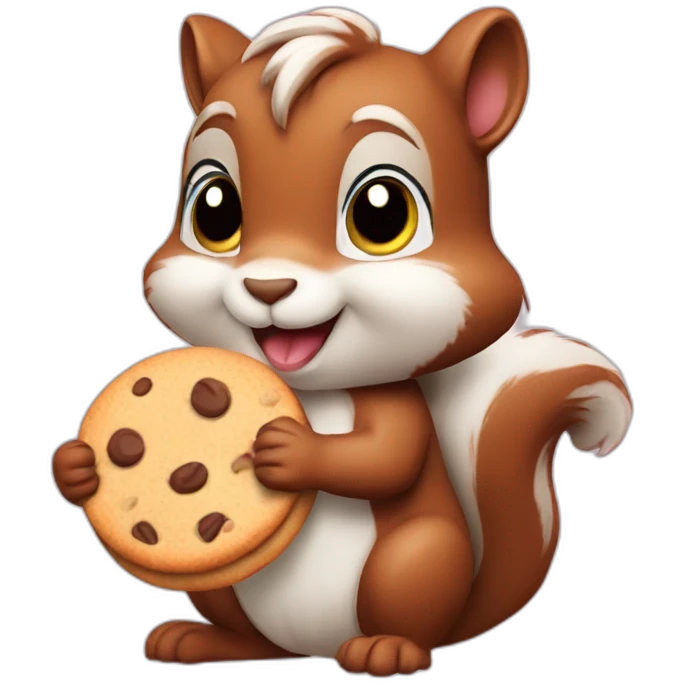 a cute squirrel eating cookies emoji