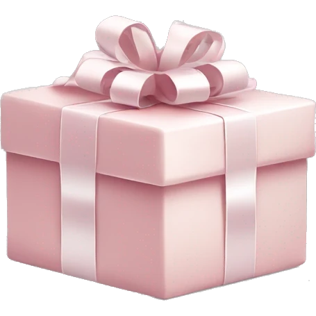 Light pink Christmas gifts under a white Christmas tree  emoji