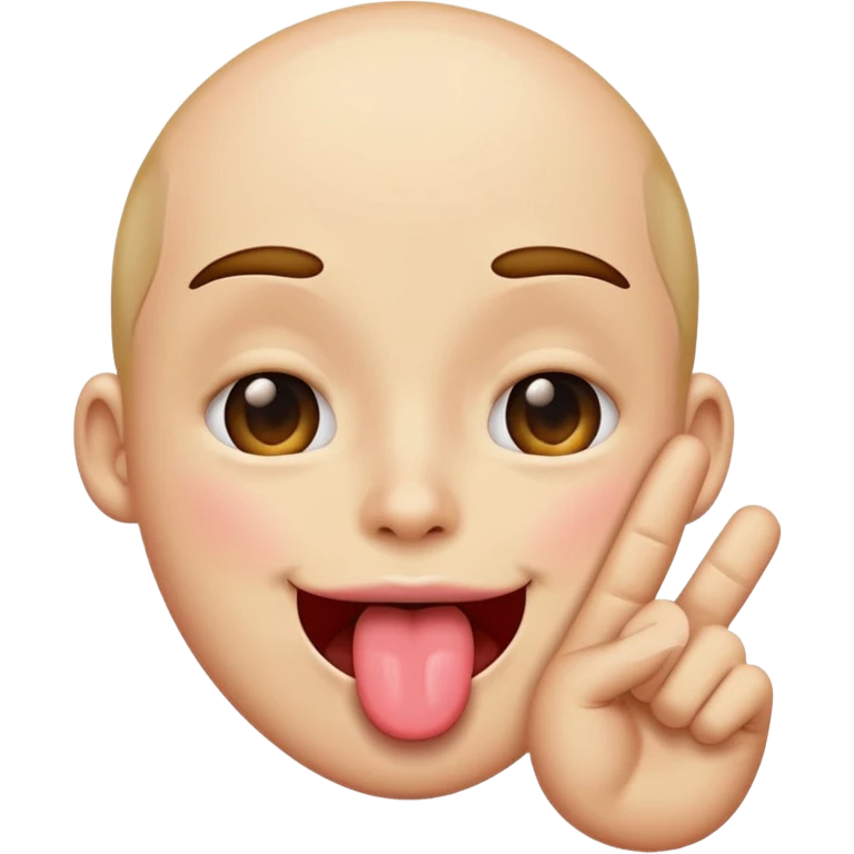winking tongue out with “call me hand” emojis emoji