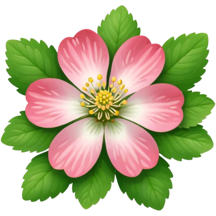 Strawberry blossom  emoji