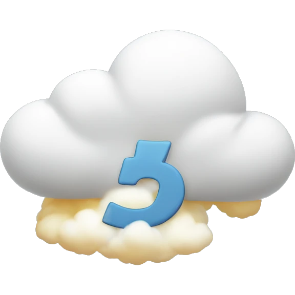 Cloud with the letter L in it emoji