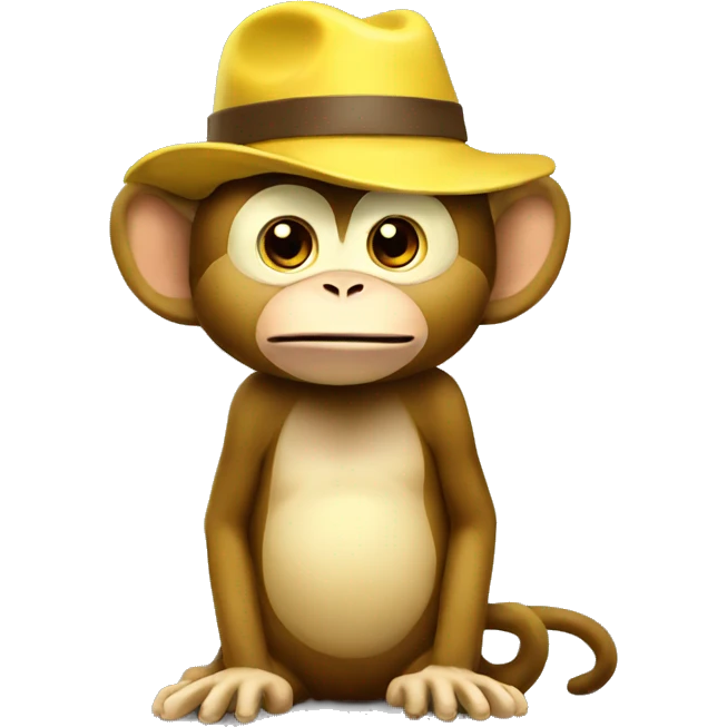 Banana monkey with hat emoji