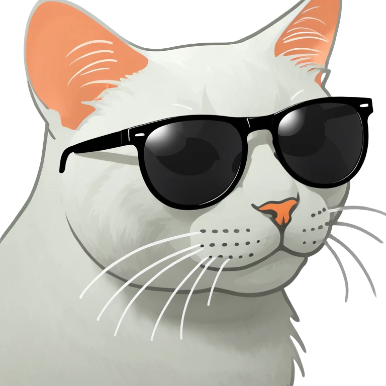 Cat with sunglasses emoji