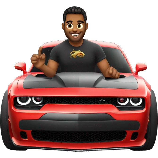 me in a dodge hellcat emoji
