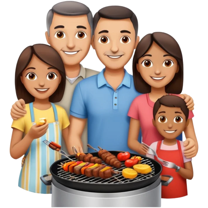 Turkish beautiful finished family make bbq time emoji