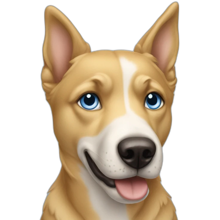 goold dog with blue eyes emoji