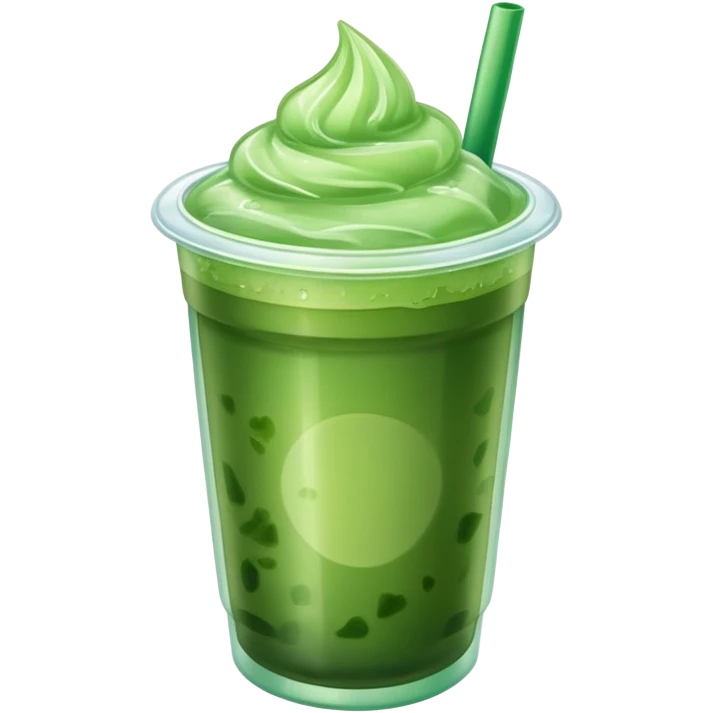 iced matcha plastic cup with lid emoji