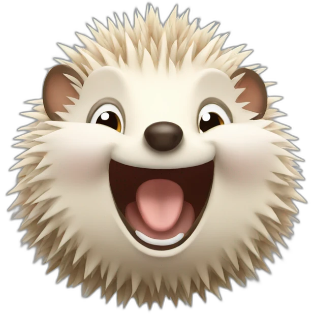 hedgehog laughing emoji