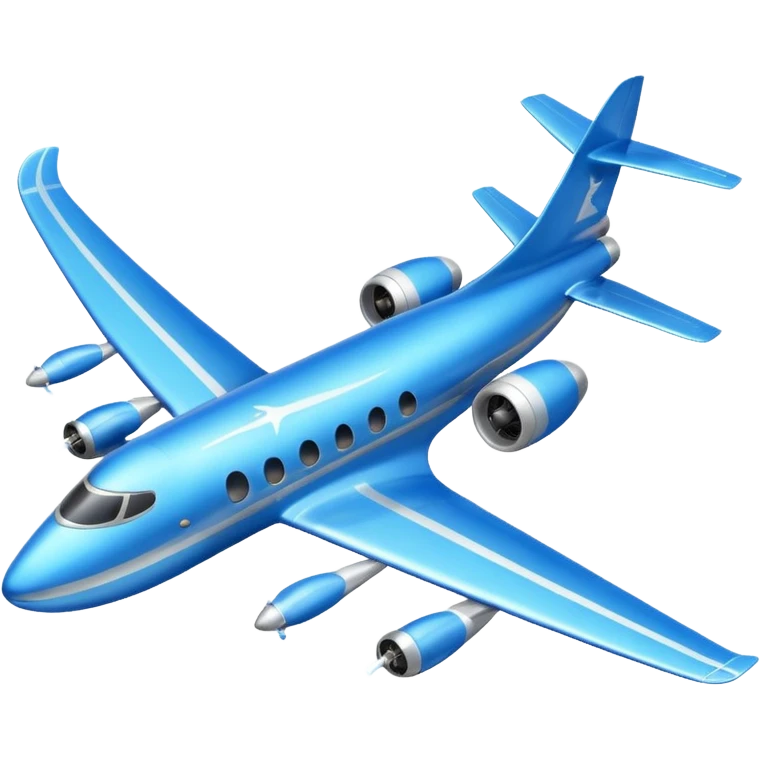 Two floors blue airplane emoji