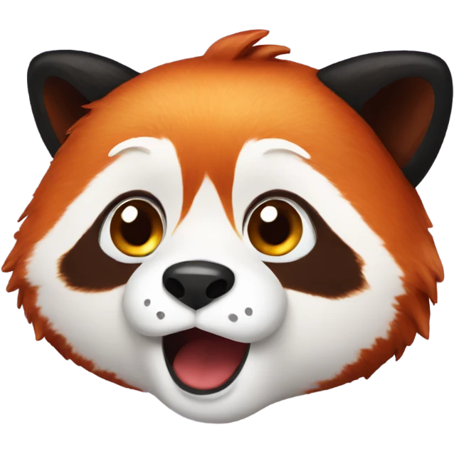 a shocked red panda emoji