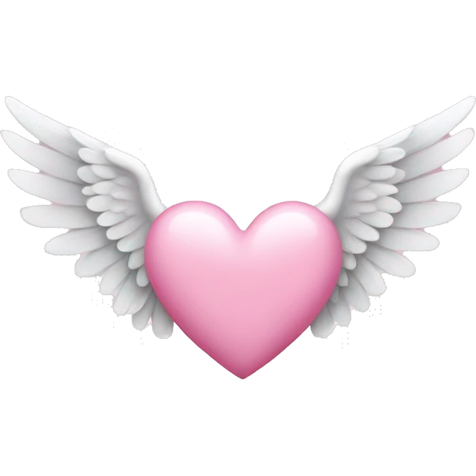 white winged celestial pink heart emoji