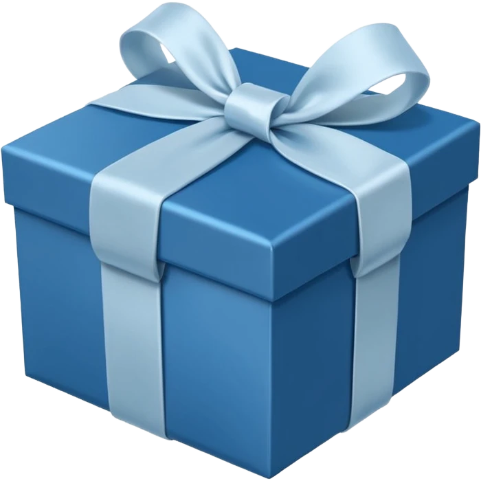 long blue gift box emoji