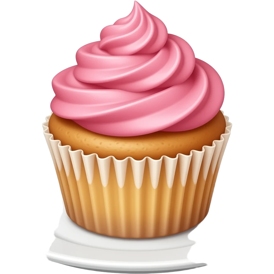 Cupcake with pink icing emoji