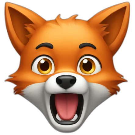 frightened fox emoji