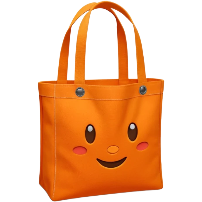 Reusable orange Tote Bag emoji