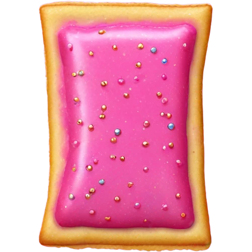 Realistic hot pink poptart with glitter  emoji