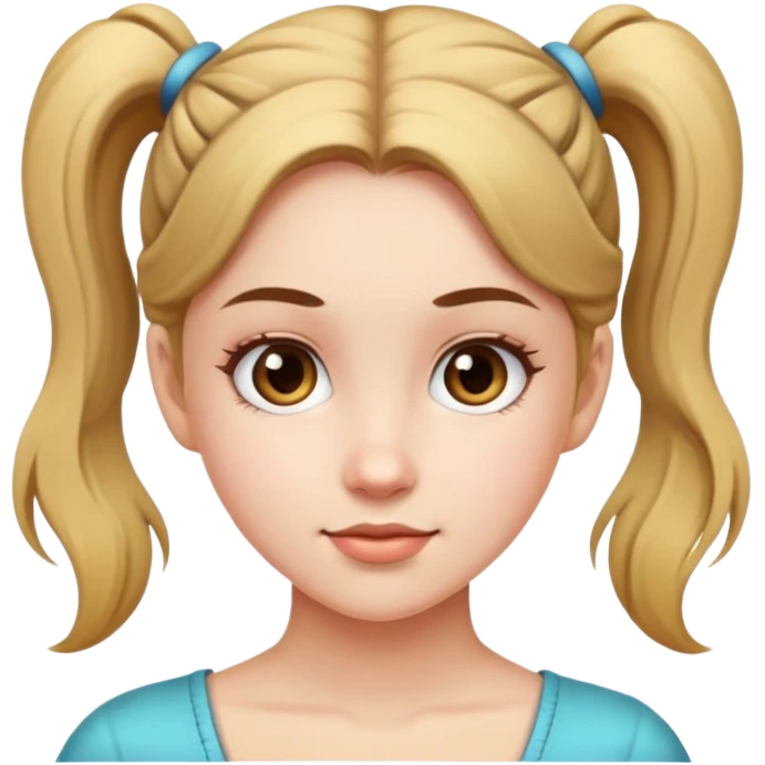 A girl with to pony tails  emoji