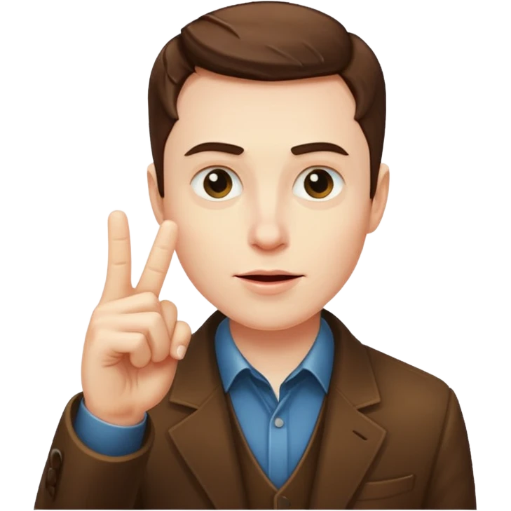 Elon giving the finger  emoji