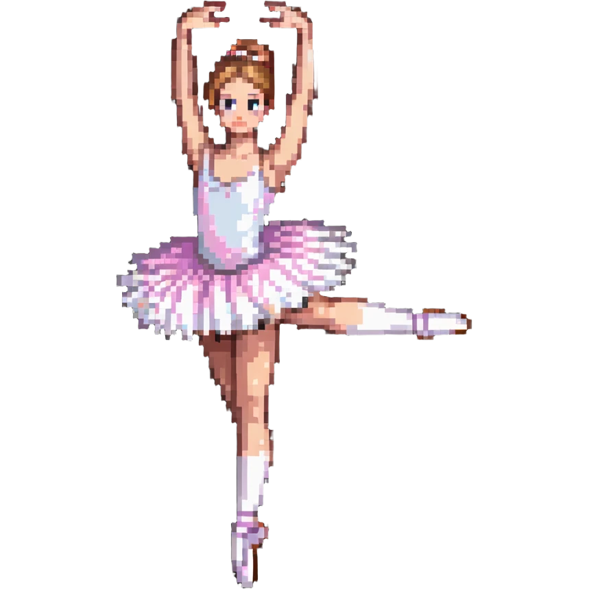 ballerina dancing on pointe shoes with arms in fifth position emoji