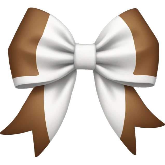 Brown and white bow emoji