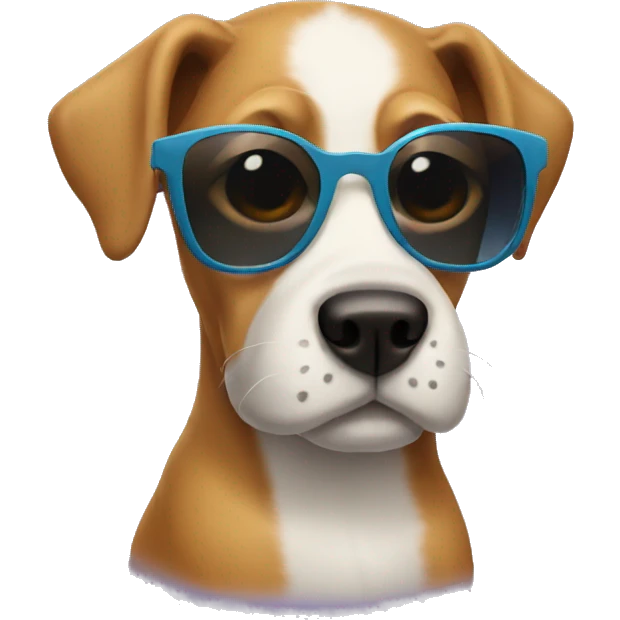 Dog with sunglasses emoji
