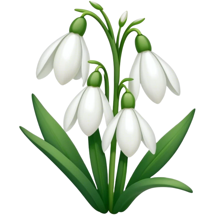 Snowdrop flowers emoji
