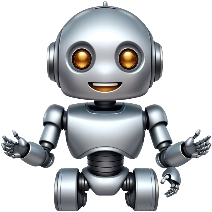 Cute Laughing Robot emoji