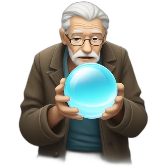 old man with crystal ball emoji