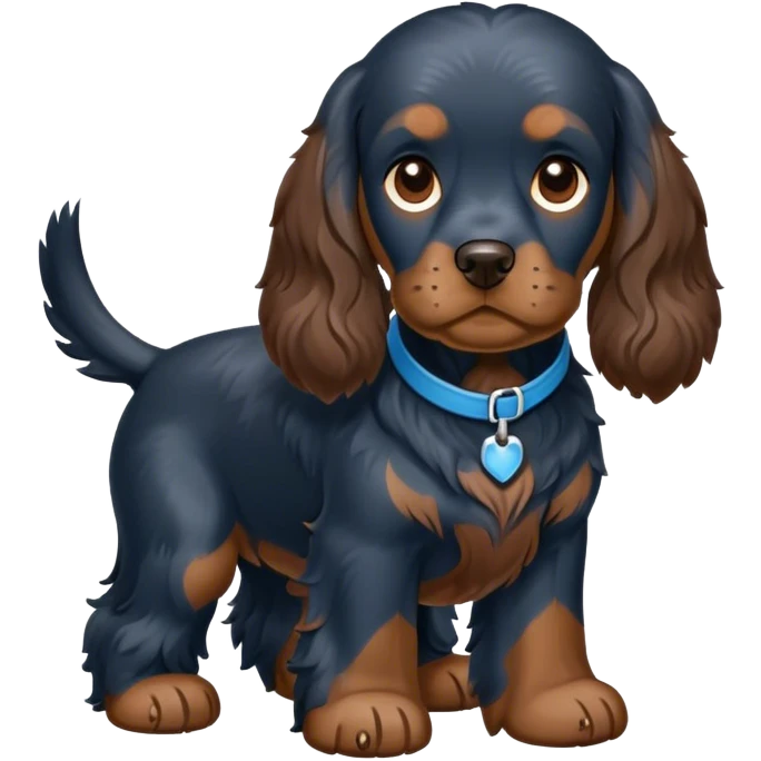 black and blue cocker  emoji