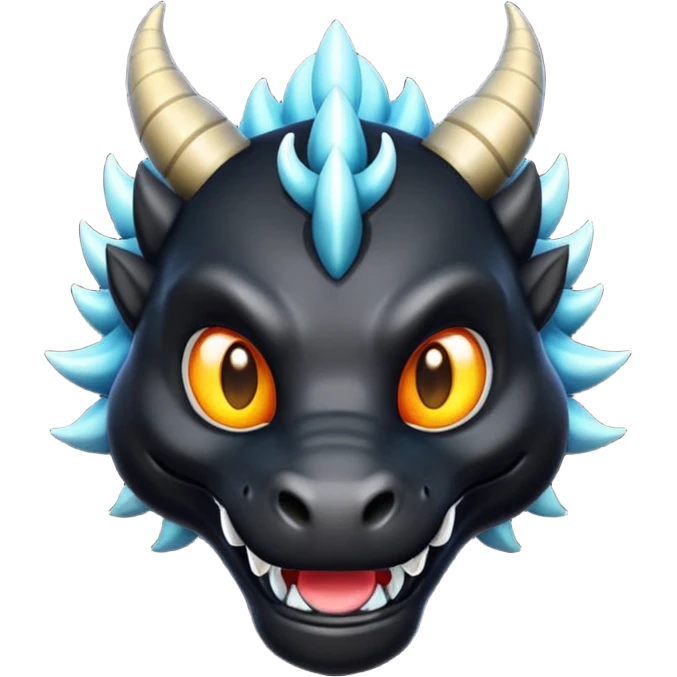 Dragón negro emoji