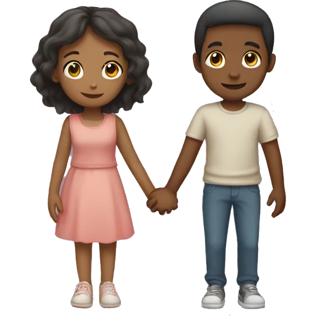girl and boy in holding hands emoji