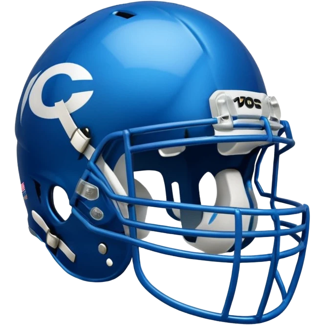 College football player helmet in blue color emoji